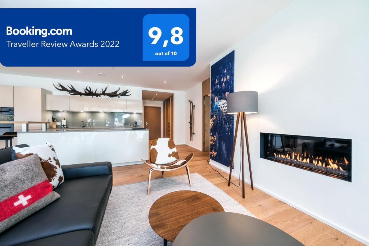 Luxury Panorama Apartment With Alpengold Spa Access Davos Exteriör bild